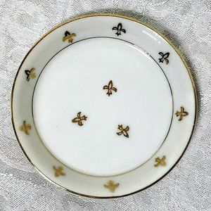 Vintage Porcelain Catchall with Gold Trim